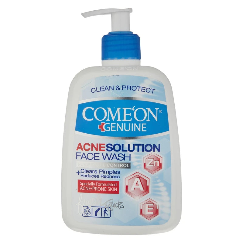 ژل شست‌وشوی صورت کامان، سازگار با پوست‌های چرب و آکنه‌ای ، پاک‌کننده و آبرسان، حجم 500 میلی‌لیتر