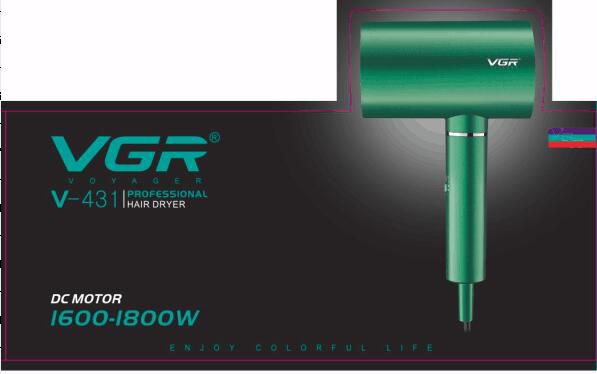 مو خشک‌کن حرفه‌ای | ۱۶۰۰-۱۸۰۰ وات | ۳ دما، ۲ سرعت