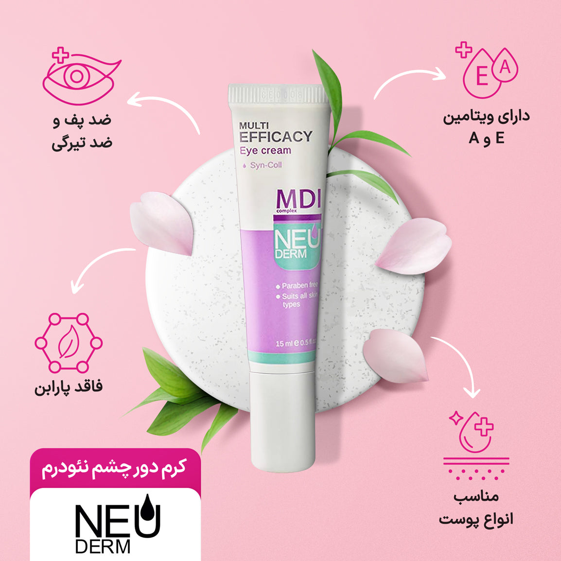 کریم دور چشم 15 ملی - برند نیودرم