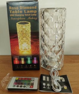 چراغ کریستالی ( ال ای دی ) با طرح رز و تغییر رنگ