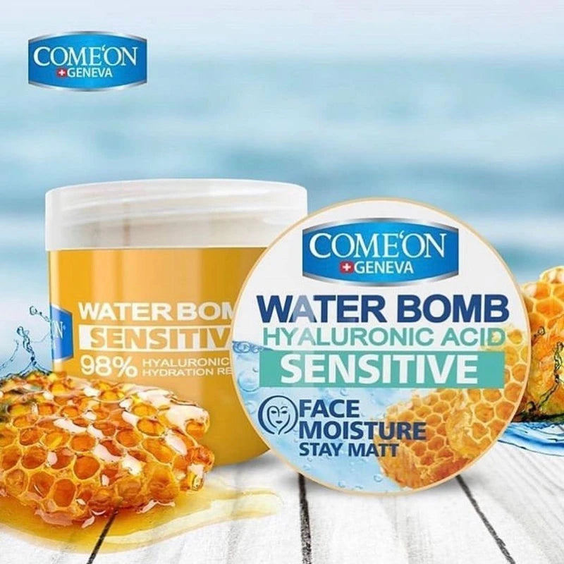 کرم آبرسان صورت و بدن کامان مدل واتربمب مخصوص پوست حساس، حجم 200 میلی‌لیتر