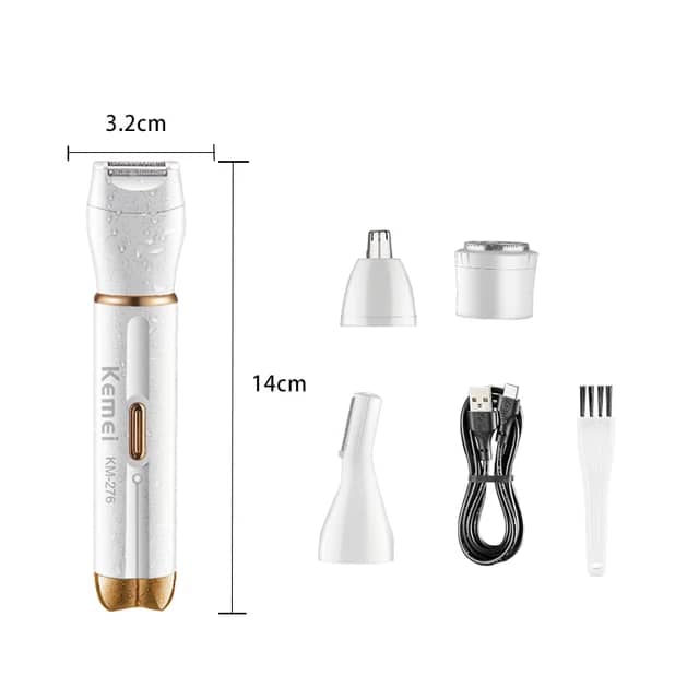 اپیلاتور و اصلاح‌کننده موهای بدن – قابل شارژ، مناسب پاها، زیر بغل، ناحیه بیکینی و بینی