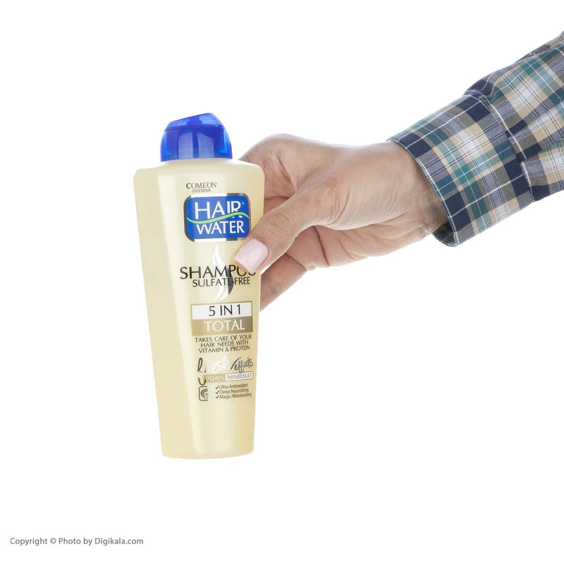 شامپو مو - بیدون سلفات کامان - مدل  5 در 1 - حجم 400 میلی لیتر