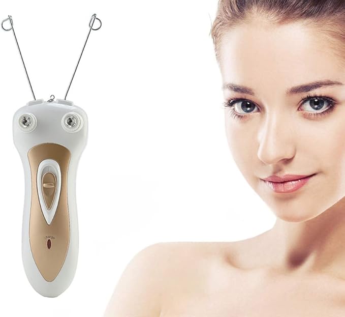 دستگاه برقی پاک‌کننده موهای صورت و بدن – شارژی، تراشنده دقیق برای زنان (نسخه سفید جدید)