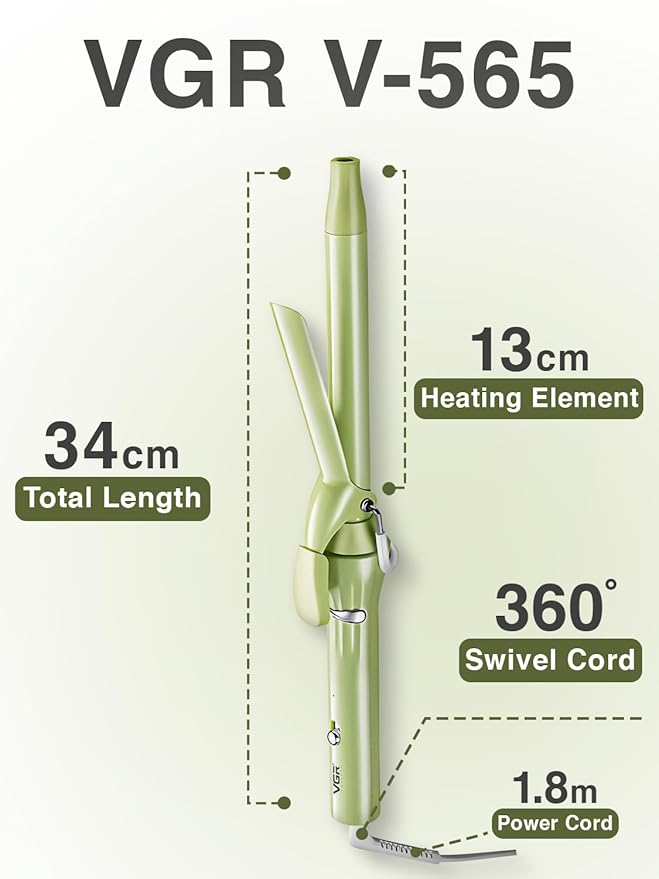 وی‌جی‌آر - ماشین برقی فر موی سرامیکی (سبز)