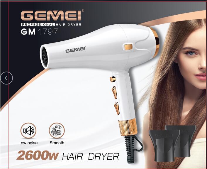 موی خشک کن حرفه‌ای سالن با توان بالا، باد گرم و سرد، دیفیوزر