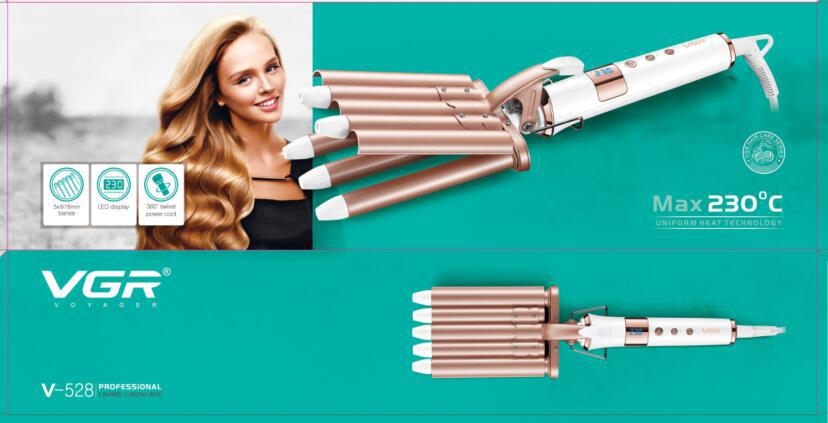 ماشین موج‌دهندهٔ مو پنج لوله‌ای وی‌جی‌آر (قطر ۱۸ میلی‌متر) با پوشش سرامیکی