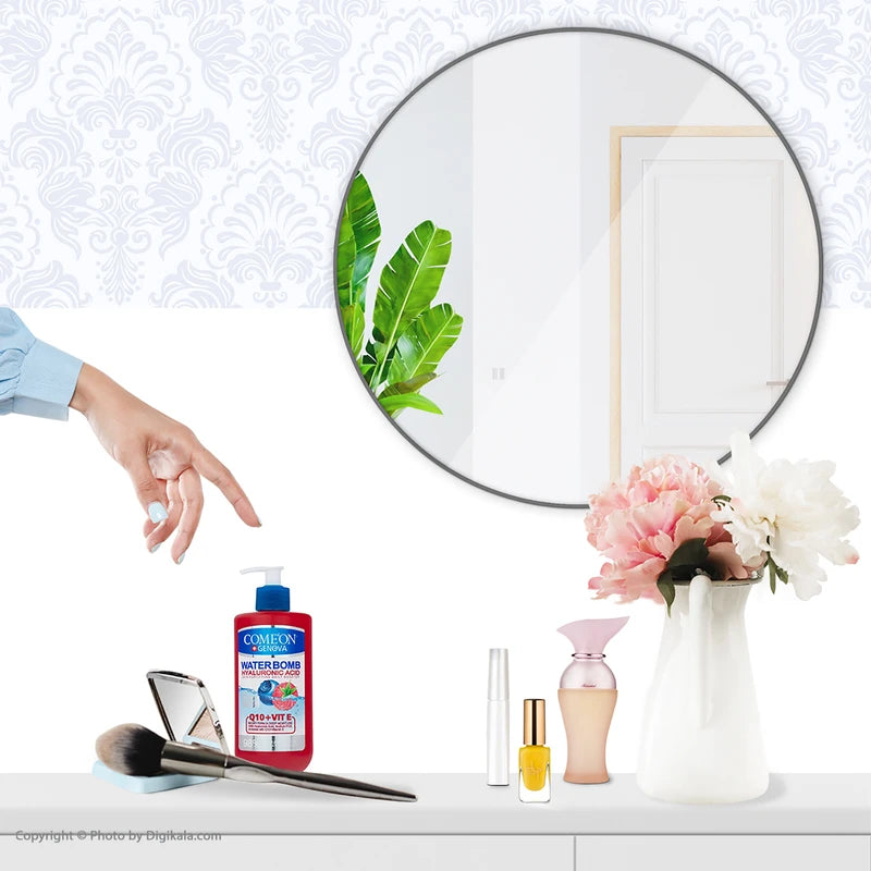 کرم آبرسان صورت و بدن کامان مدل واتربمب کیوتن + ویتامین ای - مخصوص همه انواع پوست، بدون چربی، حجم 500 میلی‌لیتری