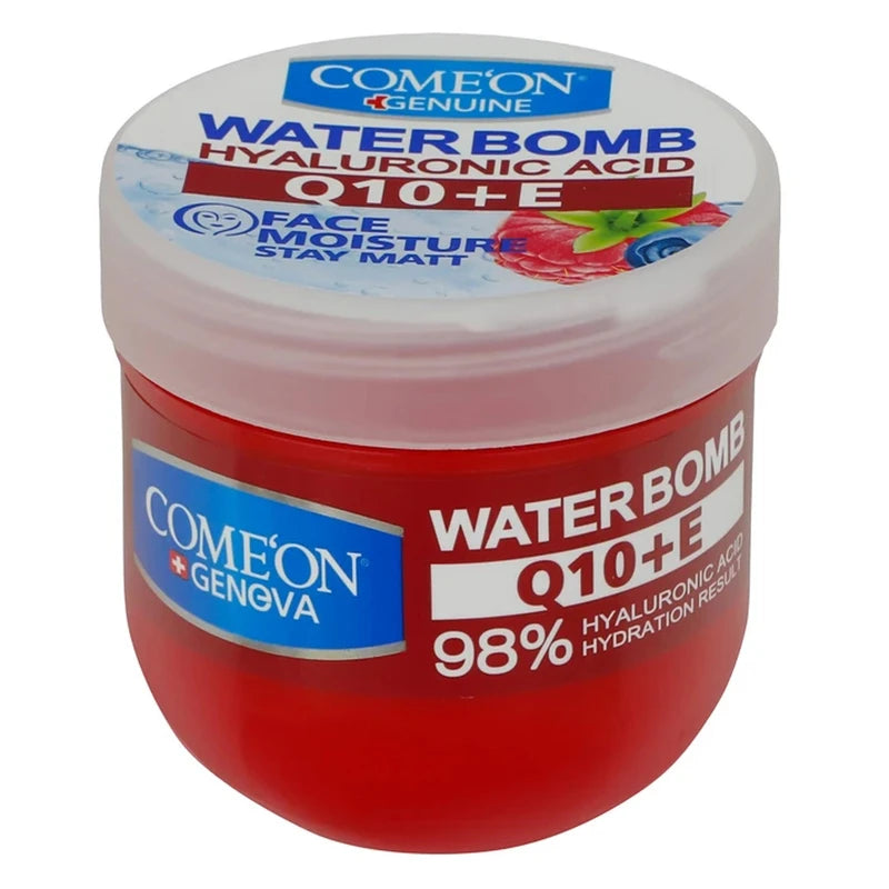 کرم آبرسان صورت و بدن کامان مدل واتربمب کیوتن + ویتامین ای - مخصوص همه انواع پوست، بدون چربی، حجم 200 میلی‌لیتری