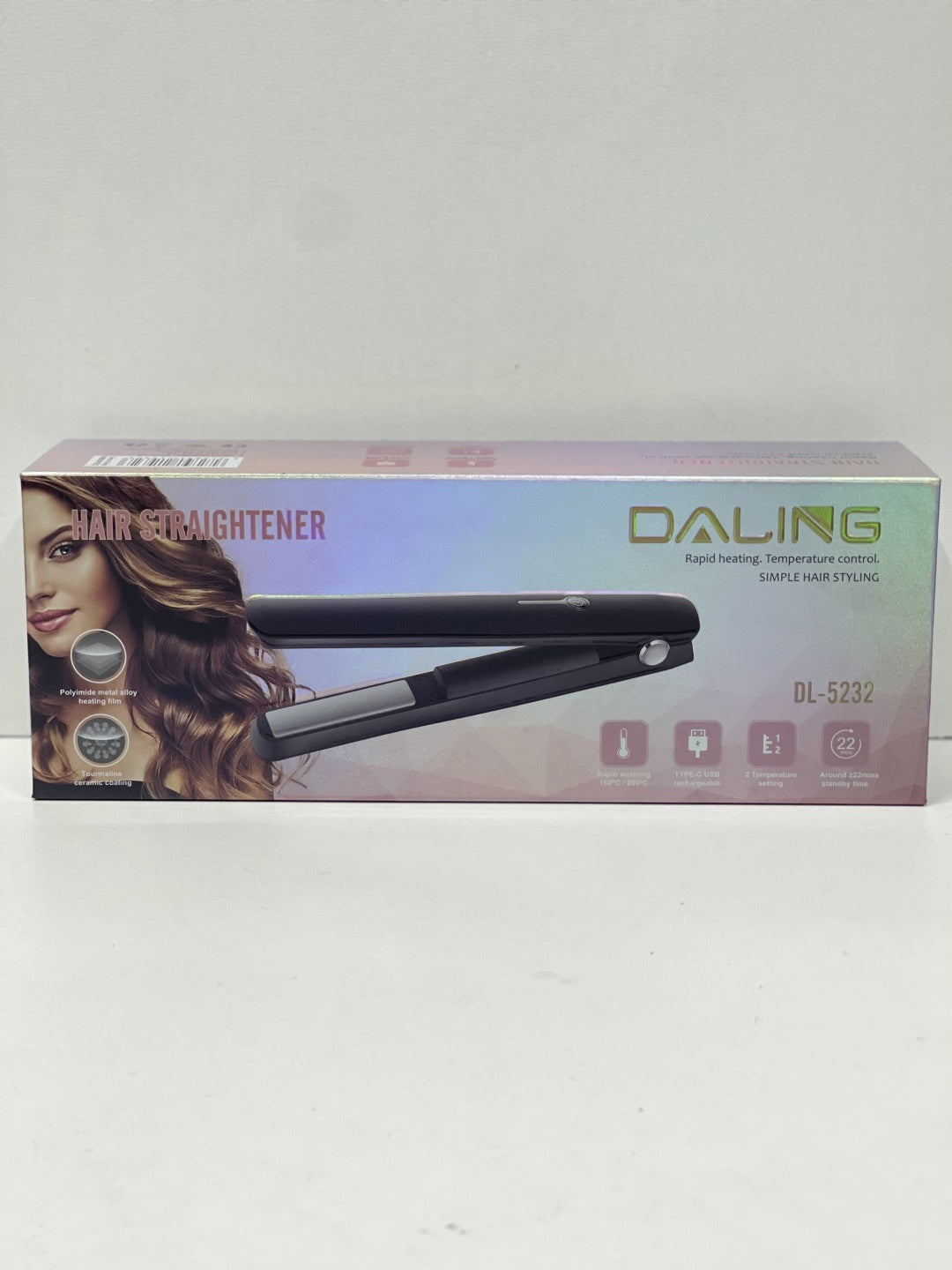 اتو موی قابل حمل بی‌سیم با شارژ تایپ سی ، کوچک و قابل شارژ، مناسب برای خانم‌ها و دختران