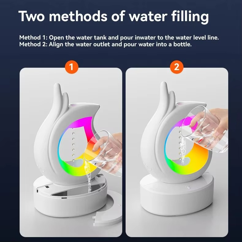 رطوبت‌ساز ضدجاذبه آبی، عطر ساز سرد التراسونیک، گنجایش ۵۷۵ ملی لیتر ، رنگ سفید