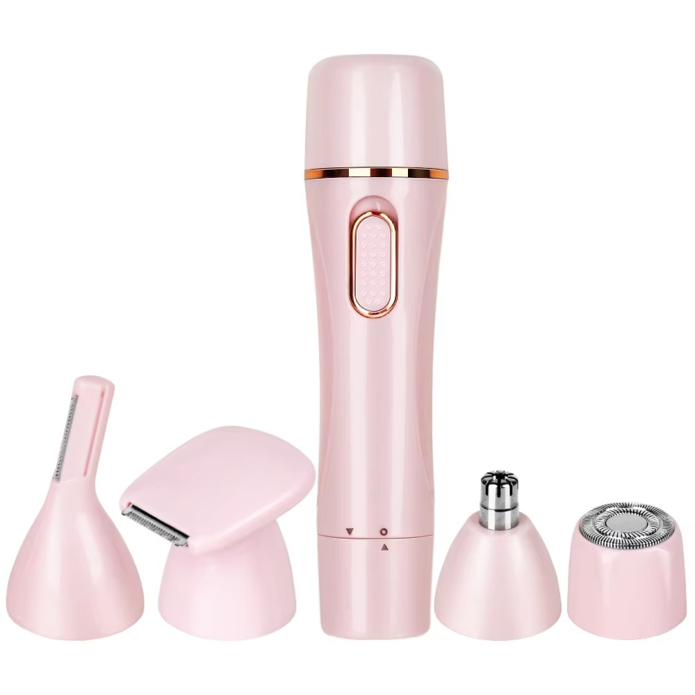 ماشین اصلاح برقی چهارکاره بانوان – حذف مو، شارژ با یو‌اس‌بی، شانهٔ بینی و ابرو، قابل حمل