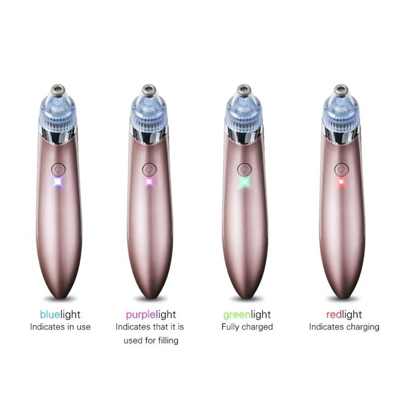 دستگاه پاک‌کنندهٔ الکترونیکی منافذ پوست و جوش سرسیاه – لایه‌بردار پوست و حذف آکنه با مکش منافذ (رزگلد)