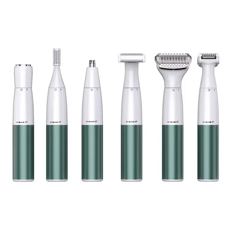 ماشین ۶ در ۱ چندکارهٔ بدون‌درد – اپیلاتور بدن، موبر بینی، ریش‌تراش، و اصلاح‌کننده ناحیه بیکینی برای خانم‌ها