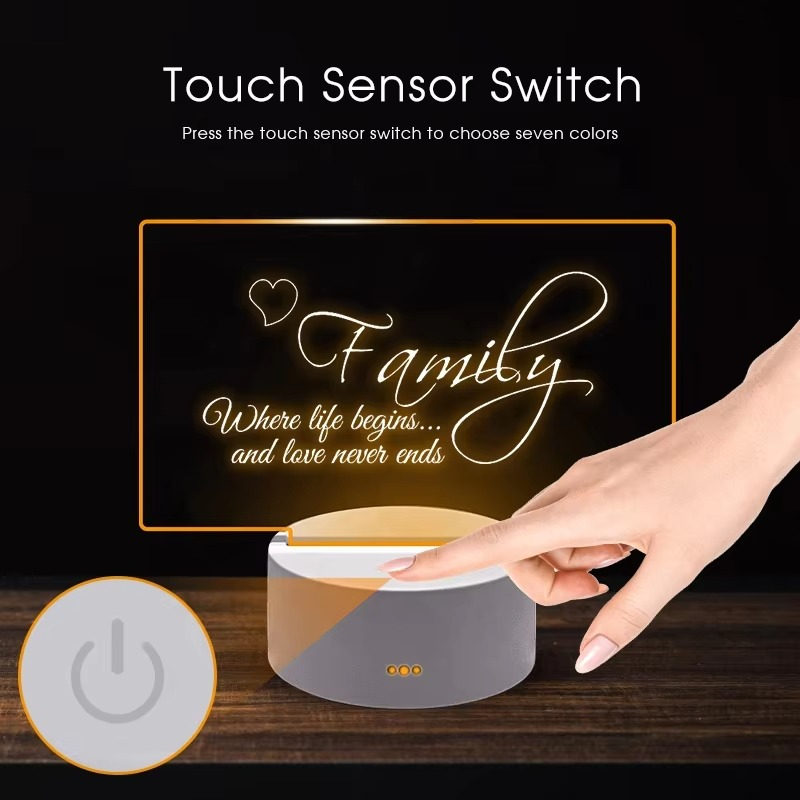 تختهٔ یادداشت شبانه با چراغ LED خلاقانه – همراه با قلم و قابل شارژ، تزئینی و هدیه‌ای مناسب برای کودکان و دوستان