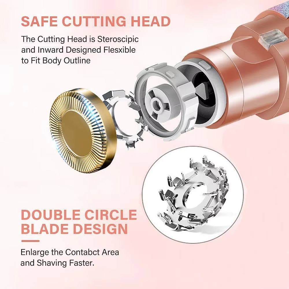 ماشین اصلاح و خط‌برداری بانوان، دوکاره و قابل شارژ
