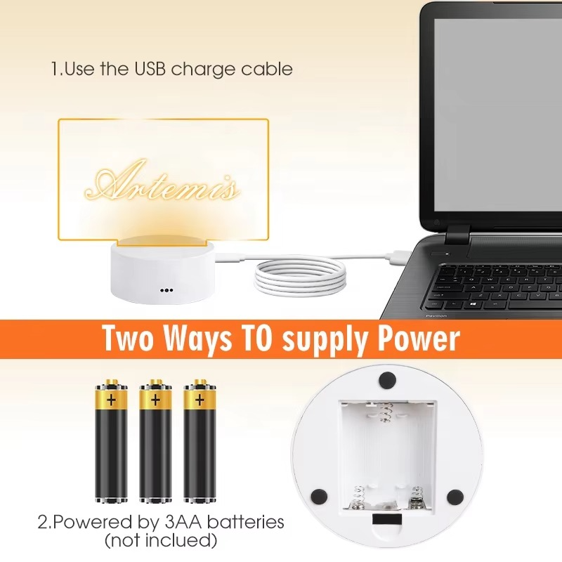 تختهٔ یادداشت شبانه با چراغ LED خلاقانه – همراه با قلم و قابل شارژ، تزئینی و هدیه‌ای مناسب برای کودکان و دوستان