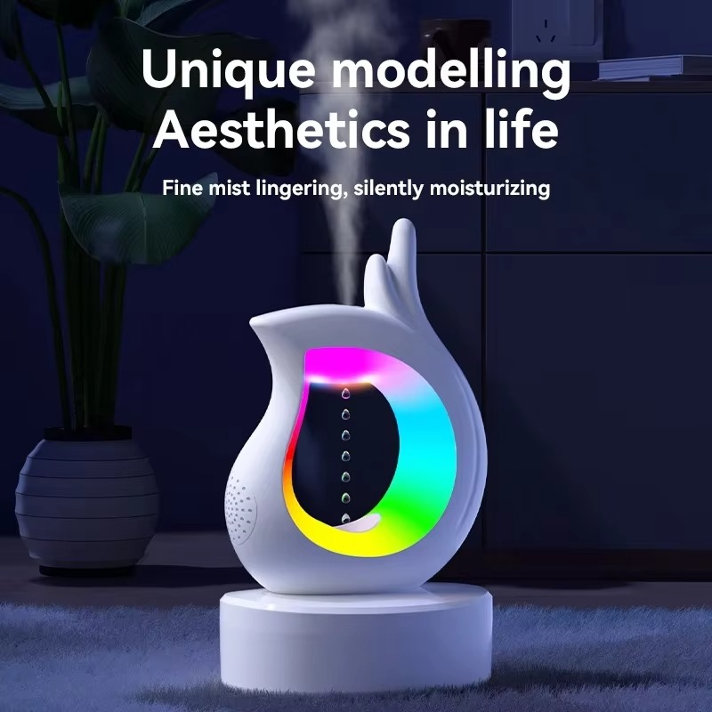 رطوبت‌ساز ضدجاذبه آبی، عطر ساز سرد التراسونیک، گنجایش ۵۷۵ ملی لیتر ، رنگ سفید