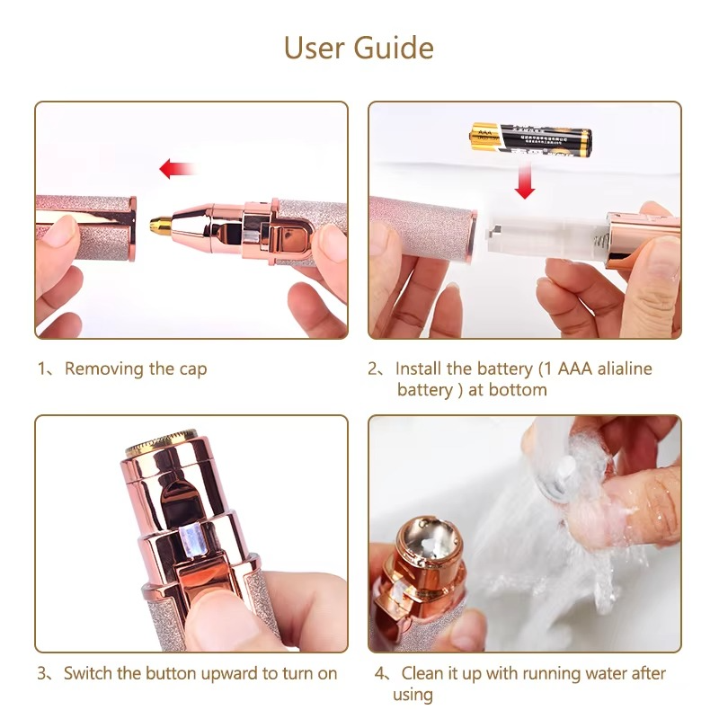 ماشین اصلاح و خط‌برداری بانوان، دوکاره و قابل شارژ