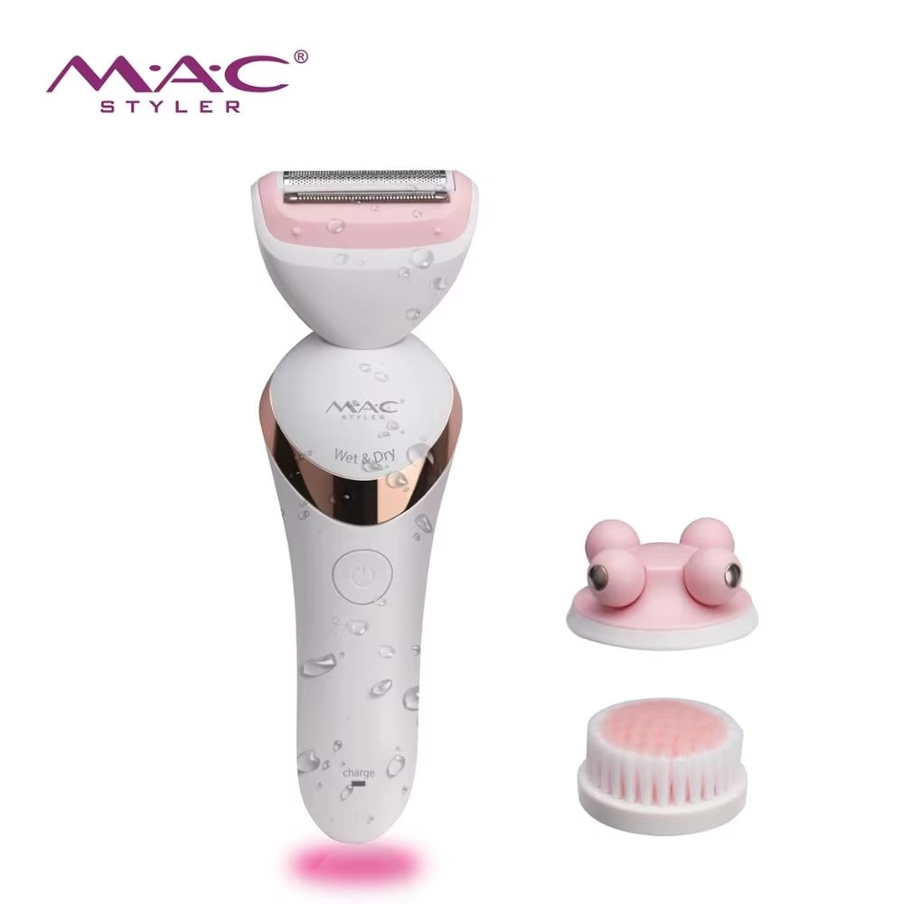 ماشین اصلاح صورت بانوان – کوچک و قابل حمل، سه‌کاره برای پاک‌سازی پوست صورت