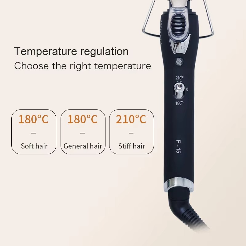 دستگاه فر موی با کیفیت بالا با ۵ لوله، فرکننده مو ۱۹ میلی‌متری، موپیچ و ابزار حالت‌دهی حبابی، ساخته شده از سرامیک تورمالین، مناسب برای موهای کوتاه و بلند