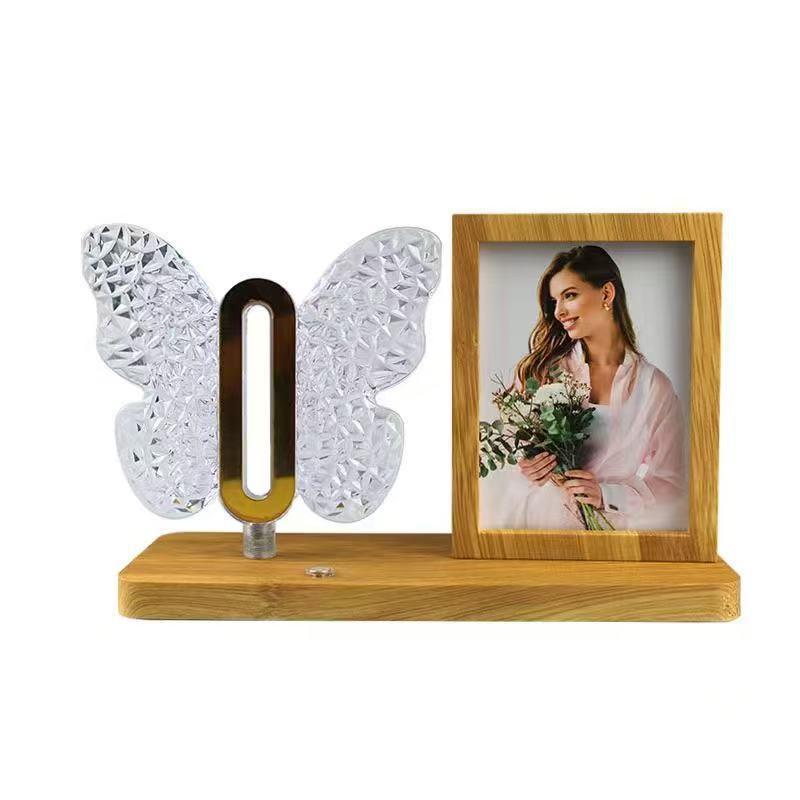 چراغ چوبی کریستالی به‌شکل قلب