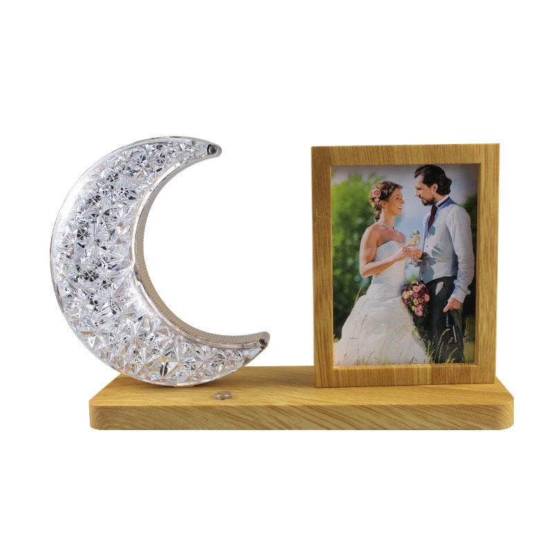 چراغ چوبی کریستالی به‌شکل قلب