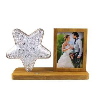 چراغ چوبی کریستالی به‌شکل قلب