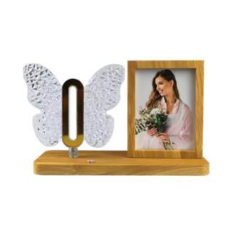 چراغ چوبی کریستالی به‌شکل قلب