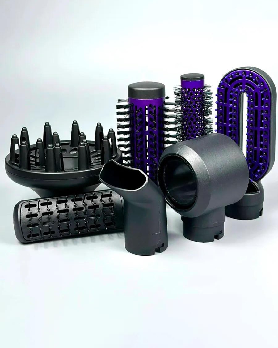 مو خشک‌کن برس‌دار حرفه‌ای | ۸ در ۱ | مناسب همه انواع مو | قرمز