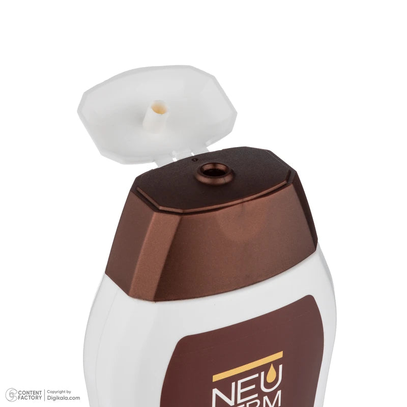 شامپو تقویت‌کننده و ضد ریزش مو نئودرم مخصوص پوست سر معمولی و انواع مو، حجم 300 میلی‌لیتر