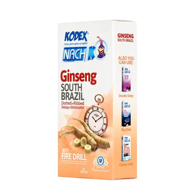 کاندوم تاخیری جنسینگ (Ginseng) کدکس 12 عددی