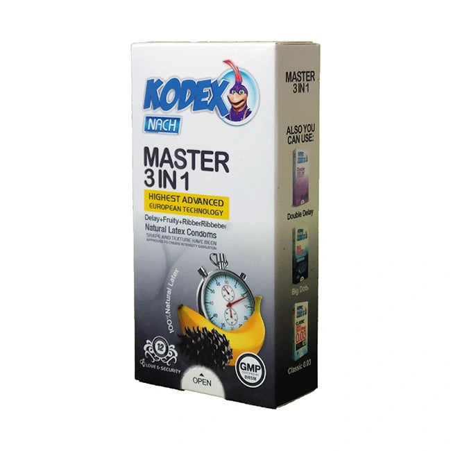 کاندوم تاخیری و خاردار مستر 3 در 1 (Master 3 In 1) کدکس 10 عددی